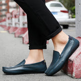 Man Leather Shoes Loafers Summer  Outdoor Casual Driving Shoes MartLion   