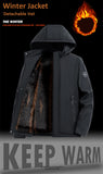 Winter Men's Plush Thicken Windproof Hooded Jackets Winter Warm Detachable Hat Men's Jackets Coat MartLion   