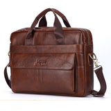 Men's Genuine Leather Handbags Casual Leather Laptop Bags Travel Messenger Crossbody Shoulder Mart Lion Brown28 China 