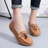 Summer Spring Slip On Flats Shoes Women Flat Casual Ladies Mocassin Femme Moccasins Breathable Zapatos Planos Mart Lion LightBrown 37 