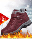 Winter Leather Boots Women Men's Shoes Waterproof Plush Keep Warm Sneakers Outdoor Ankle Snow Casual Mart Lion   