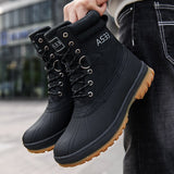 Fujeak Military Combat Boots Men's Ankle Winter Warm Tactical Shoes Outdoor Work Casual Mart Lion   