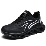 Running Shoes Men's Lightweight Breathable Summer Sneakers Non-slip Wear-resistant Sports Shoes MartLion black white 39 