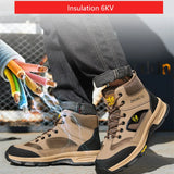 winter work shoes puncture proof warm safety men's work shoes waterproof sneakers with steel toe anti-slip boots MartLion   