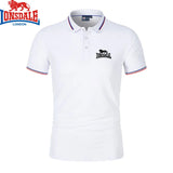 Embroidered Summer Polo Shirt Men Hot Men's Short Sleeve Top  Casual Polo-shirt for Men MartLion WHITE 4XL(88-95)KG 