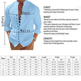 Men's Casual Shirts Linen Tops Loose and Comfortable Long Sleeve Beach Hawaiian Shirts MartLion   
