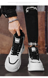 White Winter Work Short Boots for Men British Motorcycle Boots Outdoor Sports Casual Shoes MartLion