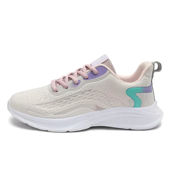  Women Casual Shoes Outdoor Sports Running Light Luxury Sneakers Breathable Walking Mesh Vulcanize MartLion - Mart Lion