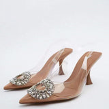 Summer Rhinestone  Women Sandals  Shoes For Woman Pumps Elegant Open Toe Heeled Lady Shoes MartLion 002 40 