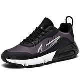 Men's leisure sports the trend breathable thick sole wear resistant air cushion running shoes MartLion GRAY 39 