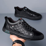 Men's Casual Shoes Designer Luxury Knurling Genuine Leather Flats Skateboard Street Sneakers Mart Lion   