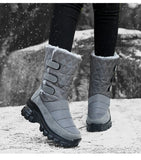 Women's Boots Anti-slip Waterproof Winter Snow Outdoor Thick Bottom Winter Shoes Thick Plush Medium Platform MartLion   