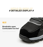 Men's Safety Shoes Sneakers For Industrial Working Steel Toe Anti-smashing Work Boots Non-slip Indestructible MartLion   