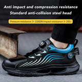 Safety Shoes Men's Puncture Proof Construction Work Boots Lace Free Steel Toe Anti-smash Indestructible Sneakers MartLion   