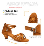 Latin Dance Shoes for Women Girls Children child kids Ballroom Tango Salsa Latin Dancing Medium Heels Training MartLion   