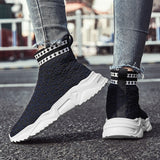 Sock Sneakers Men's Breathable Running Sports Shoes Unisex Light Soft Thick Sole Hole Couple Athletic Sneakers Women Mart Lion   