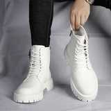 Men's English Style Thick Sole Design Men Boots  Layer Leather Casual Boots
