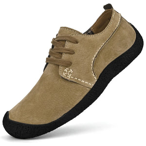 Outdoor Shoes Men Sneakers  Casual Men Shoes Suede Leather Shoe MartLion Khaki 44 