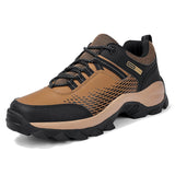 Men's Shoes Sneakers Casual Waterproof Lace Up Non-slip Comfortable Masculino Outdoor Walking Style Mart Lion Brown 39 