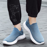 Soft-sole Walking Men's Shoes Lightweight Casual Sneakers Breathable Slip on Loafers Unisex Women MartLion   