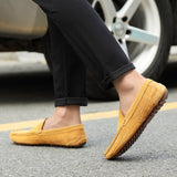 Suede Leather Men's Loafers Luxury Casual Shoes Boots Handmade Slipon Driving  Moccasins Zapatos Mart Lion   