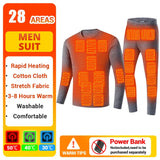 Zone 28 Heated  Winter Men's Heated Suit Underwear Motorcycle USB Electric Powered Thermal Heating Motorcycle Pants Men Skiing MartLion 28 man GY-CZ S 