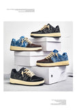 Men's Canvas Shoes Vintage Denim Vulcanized Sneakers Espadrilles Platform Casual Sneakers Mart Lion   