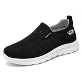 Women's Cloth Shoes Knitted Lightweight Trendy Soft Sole Breathable and Leisure Kick on MartLion G-S-7-Black 40 