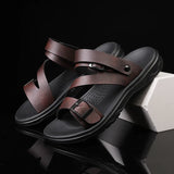 Summer Sandals for Men Outdoor Casual Sport Slippers PU Leather Non-slip Breathable Roman Shoes Beach Flip-Flop Garden Shoes MartLion