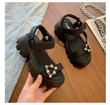 Rhinestones Design Sandals Women Summer Platform Sport Open Toe Ladies Casual Shoes Mart Lion   