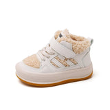 Girls Cotton Shoes Children Plush Thickened Anti-skid Boys Warm Sports Baby Soft Winter Sneakers MartLion Beige 25 