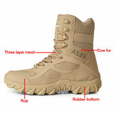 Tactical Boots Men's Outdoor Military High Top Combat  Anti-Slip Work Safty Shoes Mart Lion   