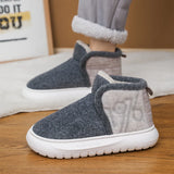 Winter Snow Boots Men Long Plush Home Cotton Shoes Non-slip Indoor Warm Fur Mens Slippers Slip on Flats Durable Male Ankle Boots MartLion