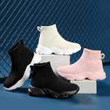 Kids Shoes Girls Sneakers Knit Luxury Designer High Top Casual Running Sports Tennis MartLion   