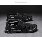 Men's Summer Hole Shoes Outdoor Non-slip Flat Beach Sandals Soft Sandals Slide Mart Lion   