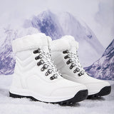 Women Snow Boots Female Winter Casual Shoes Outdoor Youth Mid-Calf Boots Waterproof Plush Ladies Cotton-padded Shoes MartLion   