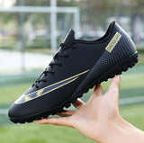 soccer shoes men's high top youth student competition training artificial grass long broken cleats Mart Lion   