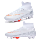 Football Shoes Men's Soccer Spikes Non Slip Lightweight Wear Resistant Elastic Ankle Protect Training TF AG MartLion   