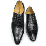 Luxury Genuine Leather Shoes Men's Handmade Printing Designer Wedding Evening Dress Oxford MartLion black 39 