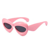 Lovely Pink Color Heart Square Sunglasses Jelly Color Protection Shades Summer Party Women Eyewear MartLion Pink 09  