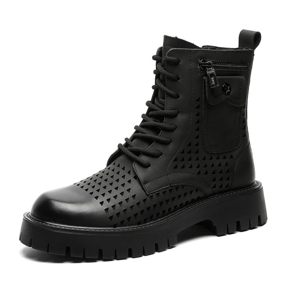 Men's English Style Thick Sole Design Men Boots Layer Leather Casual Boots MartLion