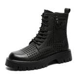 Men's English Style Thick Sole Design Men Boots  Layer Leather Casual Boots