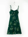 Women Spaghetti Strap Green Midi Dress Summer MartLion   