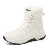 Winter Warm Outdoor Snow Boots Anti-slip Women's Cotton Shoes Casual Work Footwear MartLion WHITE 36 