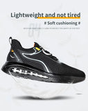 Breathable Steel Toe Safety Shoes Men's Work Boots Puncture Proof Sport Work Sneakers Construction Security MartLion   
