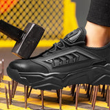 Men's Safety Shoes For Construction Work Steel Toe Anti-smashing Working Boots Puncture Proof Indestructible MartLion   