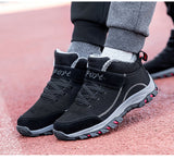 Winter Leather Boots Women Men's Shoes Waterproof Plush Keep Warm Sneakers Outdoor Ankle Snow Casual Mart Lion   