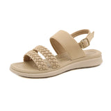 Sandals Women Summer Shoes Flat Non-slip Ladies Beach MartLion Apricot 7 