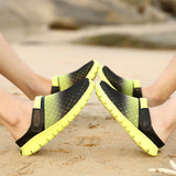 Men's Women Summer Sandal Mesh Mules Breathable Padded Beach Flip Flops Shoes Solid Flat Bath Slippers Outside Slippers Mart Lion   