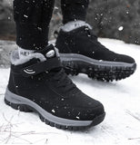 Winter Women Men's Boots Waterproof Leather Sneakers Ankle Boots Outdoor Not Slip Plush Warm Snow Hiking MartLion   